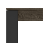 Custom MADE Corinna 6 Seat Dining Table, Smoked Oak and Black