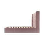 Custom MADE Romare Double size Bed with Drawers, Heather Pink Velvet