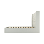 Custom MADE Romare Double size Bed with Drawers, Putty Cotton