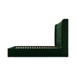 Custom MADE Romare Double size Bed with Ottoman, Bottle Green Velvet