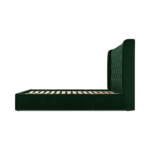 Custom MADE Romare King size Bed with Drawers, Bottle Green Velvet