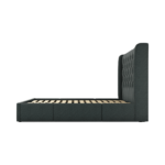 Custom MADE Romare King size Bed with Drawers, Etna Grey Wool
