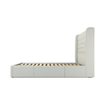 Custom MADE Romare King size Bed with Drawers, Putty Cotton