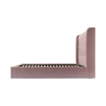 Custom MADE Romare King size Bed with Ottoman, Heather Pink Velvet