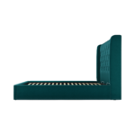 Custom MADE Romare King size Bed with Ottoman, Tuscan Teal Velvet