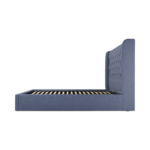 Custom MADE Romare Super King size Bed with Ottoman, Denim Cotton