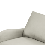 Custom MADE Sofia Armchair, Plush SIlver Velvet with Light Wood Leg