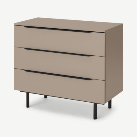 Damien Chest of Drawers, Cappuccino & Black