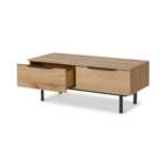 Damien Coffee Table, Distressed Oak Effect & Black