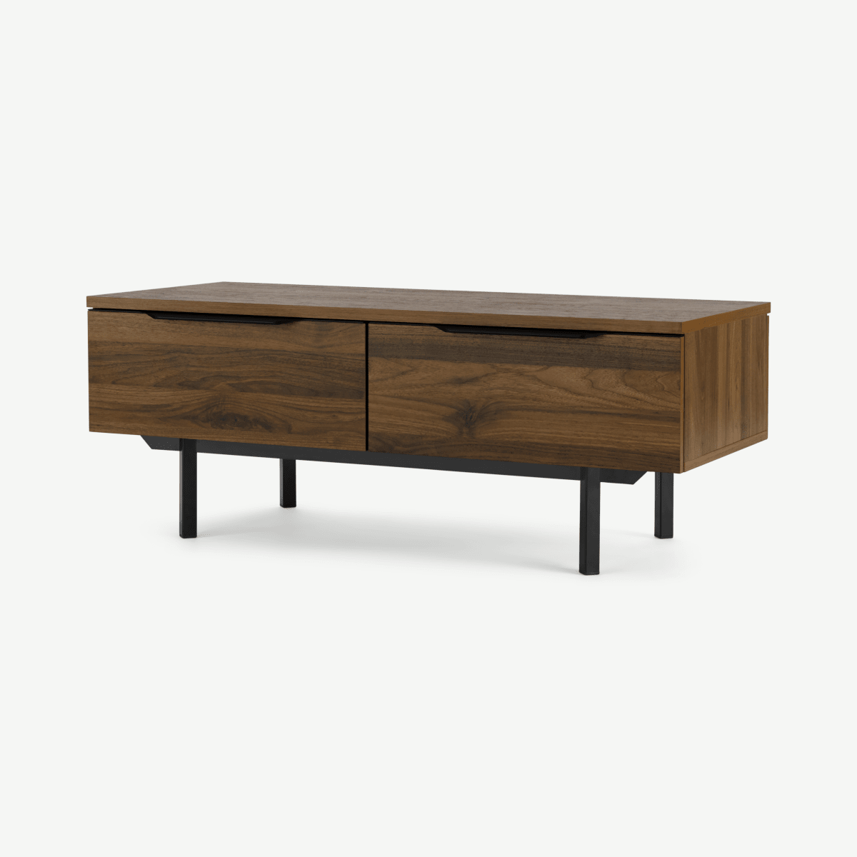 Damien Coffee Table, Walnut and Black • Sofas Etc