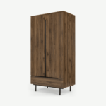 Damien Wardrobe, Walnut & Black