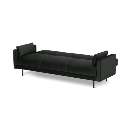 Delphi Click Clack Sofa Bed, Dark Anthracite Velvet