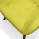Doris Accent Armchair, Shetland Moss with Dark Wood Legs