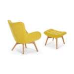 Doris Accent Armchair and Footstool, Shetland Moss