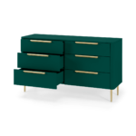 Ebro Wide Chest of Drawers, Peacock Green