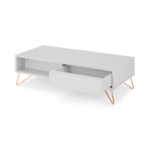 Elona Coffee Table, Light Grey and Copper