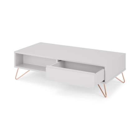 Elona Coffee Table, Light Grey and Copper