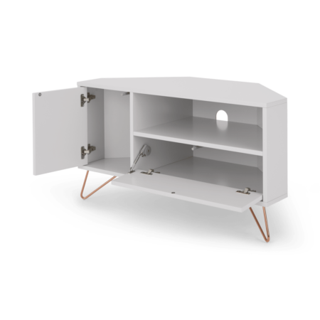 Elona Corner Media Unit, Grey and Copper