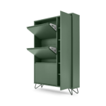 Elona Shoe Storage, Fern Green & Black