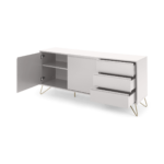 Elona Sideboard, Ivory White & Brass