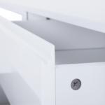 Elona Wide Chest of Drawers, White Gloss & Chrome