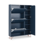 Elona shoe storage, Dark Blue and Copper