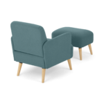 Elvi Accent Armchair and Footstool, Sherbet Blue
