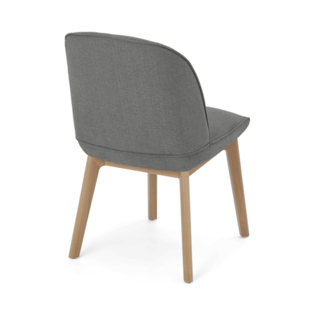 Erdee Set of 2 Dining Chairs, Ashen Grey Weave