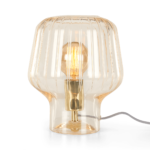 Ewer Table Lamp, Champagne Glass and Polished Brass