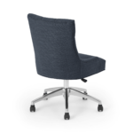 Flynn Office Chair, Atlantic Blue Linen Mix with Chrome Legs