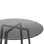 Haku 2 Seat Round Dining Table, Black