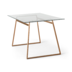 Haku 6 Seat Dining Table, Copper and Glass