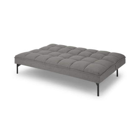 Hallie Click Clack Sofa Bed, Manhattan Grey with Black Legs