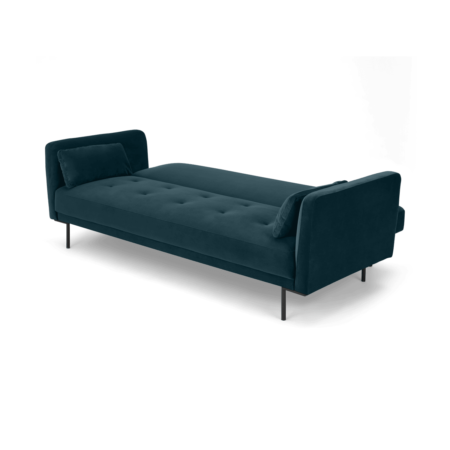 Harlow Click Clack Sofa Bed, Steel Blue Velvet