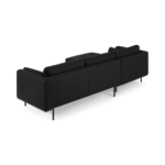 Harlow Left Hand Facing Chaise End Corner Sofa, Denver Black Leather