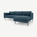 Harlow Right Hand Facing Chaise End Corner Sofa, Orleans Blue