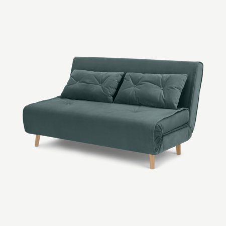 Haru Large Double Sofa Bed, Marine Green Velvet