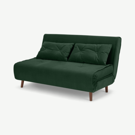 Haru Large Double Sofa Bed, Pine Green Velvet