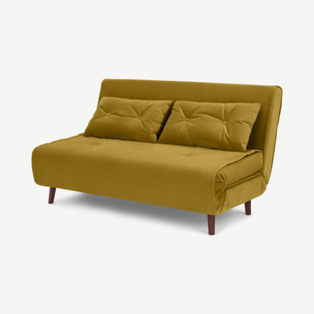 Haru Large Double Sofa Bed, Vintage Gold Velvet