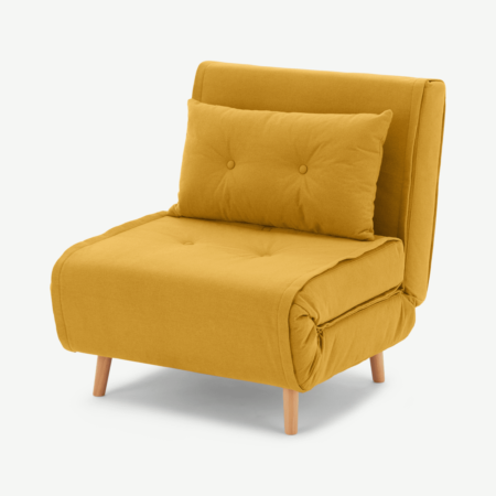 Haru Single Sofa Bed, Butter Yellow