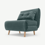 Haru Single Sofa Bed, Marine Green Velvet