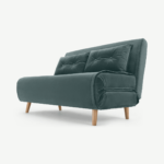 Haru Small Sofa Bed, Marine Green Velvet