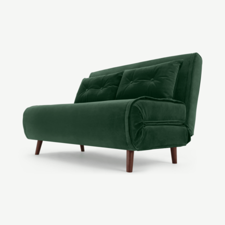Haru Small Sofa bed, Pine Green Velvet
