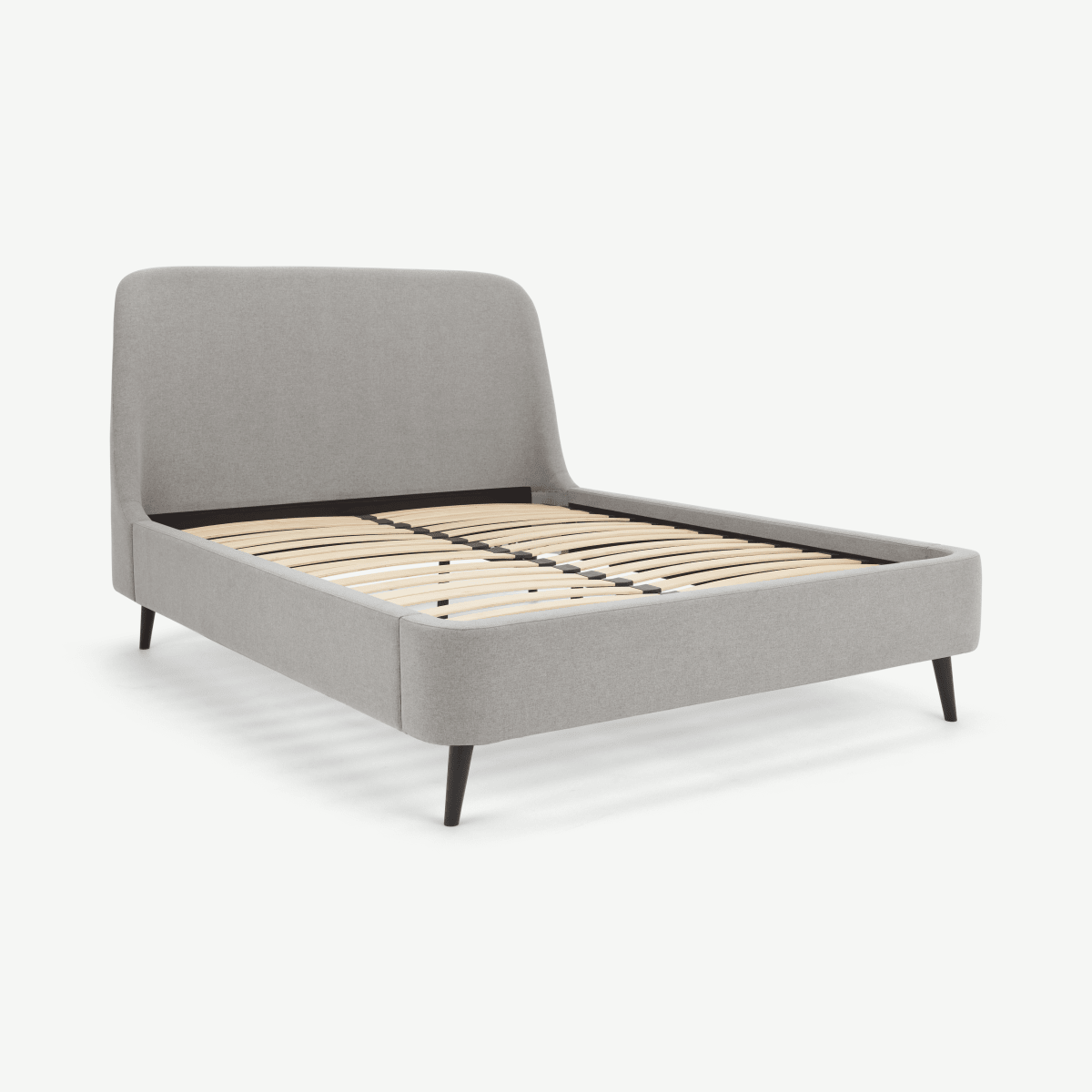 Kooper Double Bed, Alaska Grey Velvet • Sofas Etc