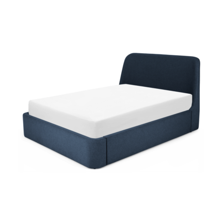 Hayllar King Size Ottoman Storage Bed, Aegean Blue