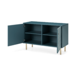 Hedra Sideboard, Brass and Teal