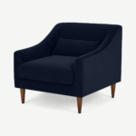 Herton Armchair, Ink Blue Velvet