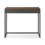 Hopkins Compact Desk, Walnut Effect & Grey