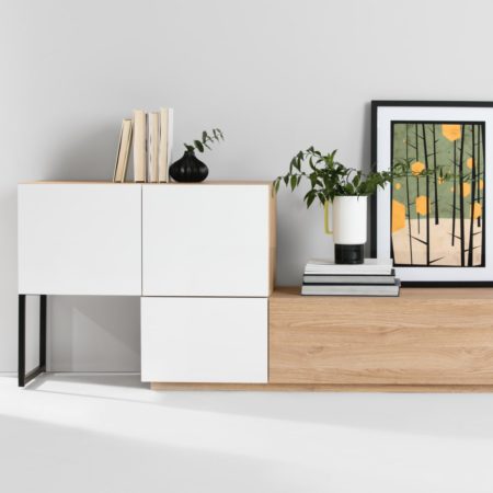 Hopkins Sideboard, Oak & White