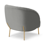 Ilana Accent Armchair, Light Grey Velvet